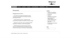 Desktop Screenshot of klangspiegel.de