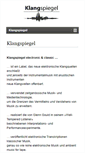Mobile Screenshot of klangspiegel.de